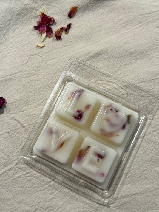 Wax melts with rose petals - LOVE